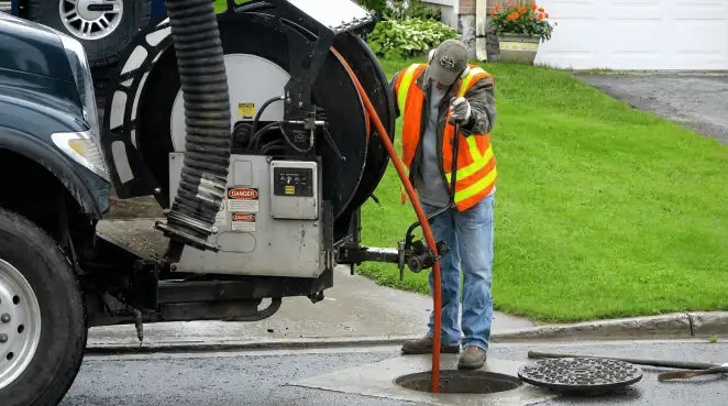 Technician using specialized drainage equipment for sewer line cleaning and foundation protection in El Paso, TX